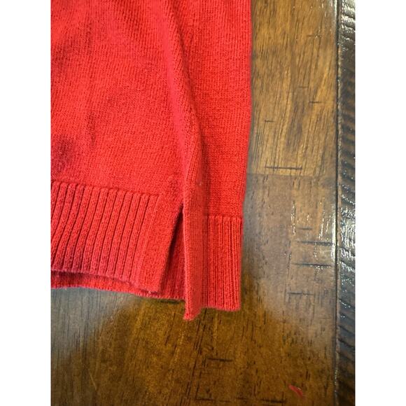 INC Red Sweater Women’s Size Large Long Sleeve Crewneck Knit Pullover Cherrygirl - Picture 5 of 5